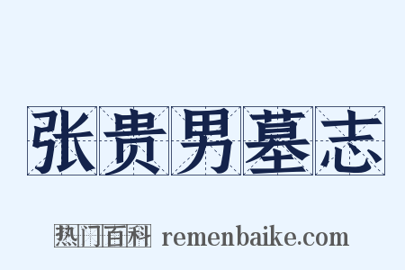 张贵男墓志是什么意思的图片